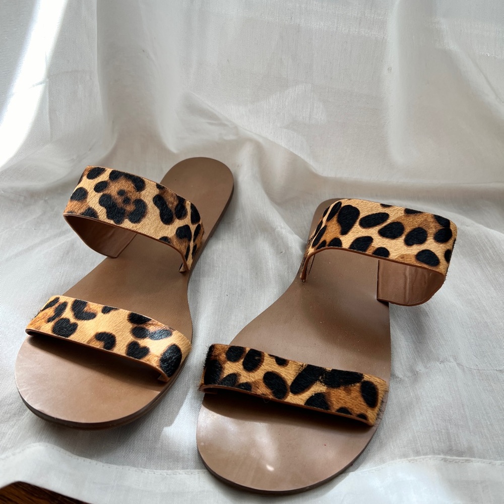 J Crew Leopard Sandals
